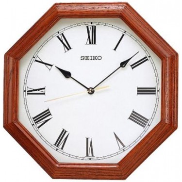 Деревянные настенные интерьерные часы Seiko QXA152B