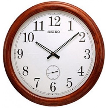 Деревянные настенные интерьерные часы Seiko QXA155B