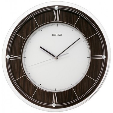 Деревянные настенные интерьерные часы Seiko QXA427B