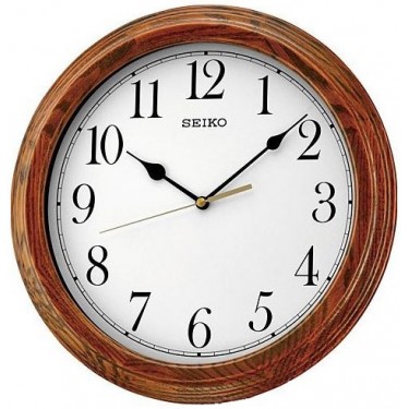Деревянные настенные интерьерные часы Seiko QXA528B