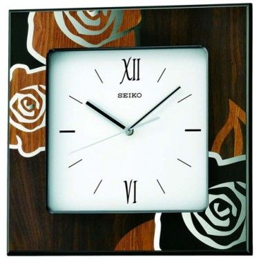 Деревянные настенные интерьерные часы Seiko QXA534B