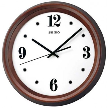 Деревянные настенные интерьерные часы Seiko QXA540B