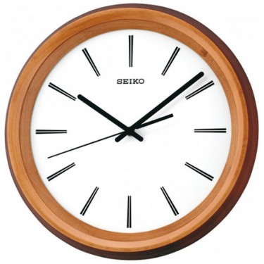 Деревянные настенные интерьерные часы Seiko QXA540Z