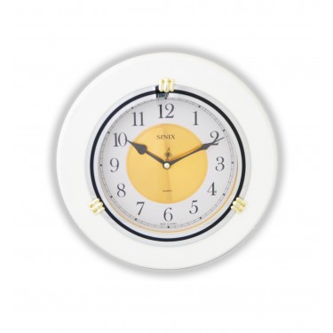 Деревянные настенные интерьерные часы Sinix 1018 CMA White