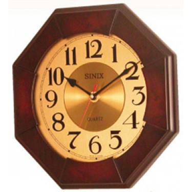 Деревянные настенные интерьерные часы Sinix 1071 GA
