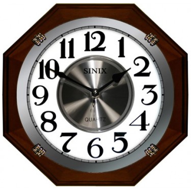 Деревянные настенные интерьерные часы Sinix 1074 WA