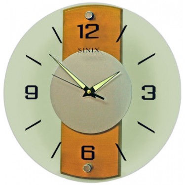 Деревянные настенные интерьерные часы Sinix 5056 D