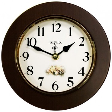 Деревянные настенные интерьерные часы Sinix 5080 W