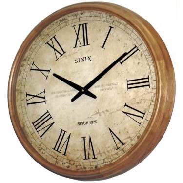 Деревянные настенные интерьерные часы Sinix 5081 светлые