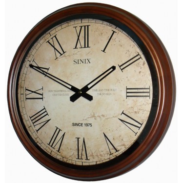 Деревянные настенные интерьерные часы Sinix 5082 BRN