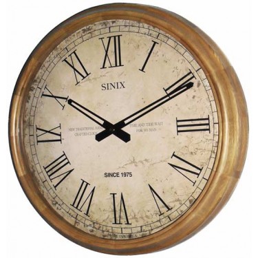 Деревянные настенные интерьерные часы Sinix 5082 светлые