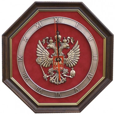 Настенные часы Kitch Clock 12-075 Эмблема Герб России с символикой