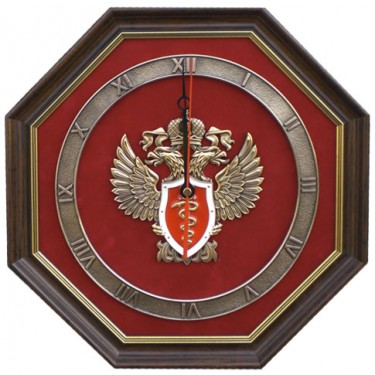 Настенные часы Kitch Clock 12-076 Эмблема ФСКН с символикой