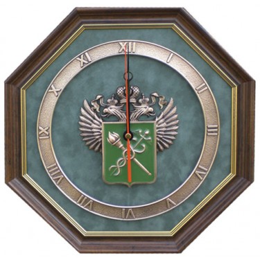 Настенные часы Kitch Clock 12-077 Эмблема Таможни с символикой