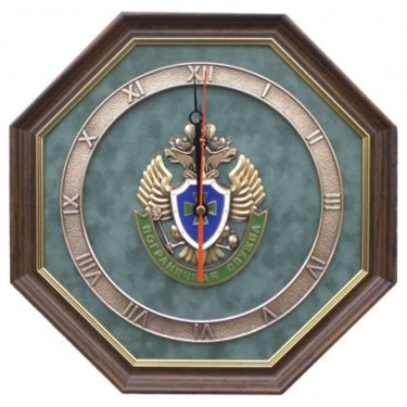 Настенные часы Kitch Clock 12-084 Эмблема Пограничной службы с символикой