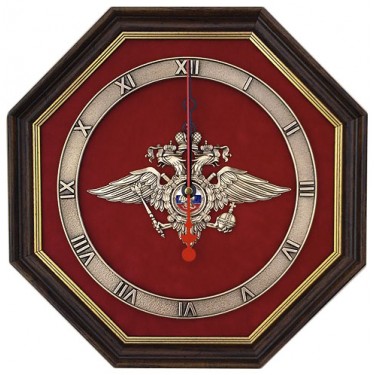 Настенные часы Kitch Clock 12-103 Эмблема МВД с символикой