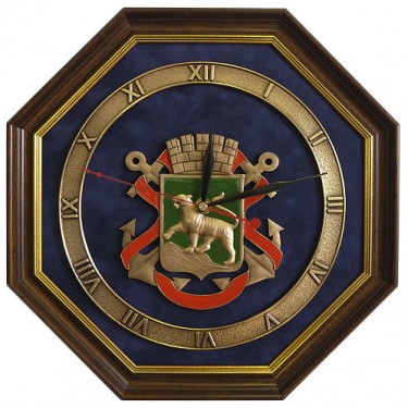 Настенные часы Kitch Clock 13-127 Эмблема Владивостока с символикой