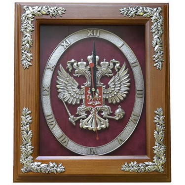 Настенные часы Kitch Clock 15-265 Герб России с символикой