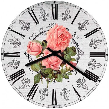 Настенные часы SvS 3001036 Flowers Розы с рисунками