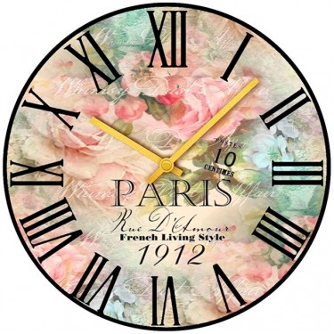 Настенные часы SvS 3001039 Flowers Цветы во французском стиле