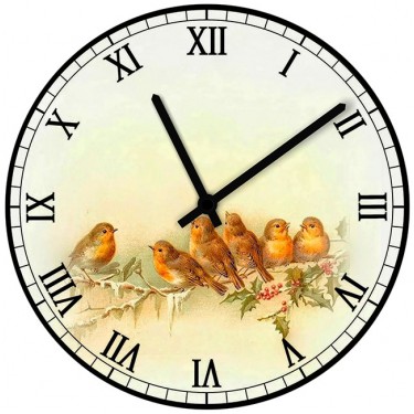 Настенные часы SvS 3001049 Vintage Птицы на ветке