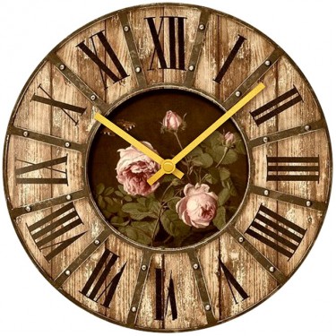 Настенные часы SvS 3001071 Loft Розовые розы