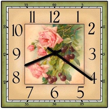 Настенные часы SvS 3001078 Kitchen Роза и вишня