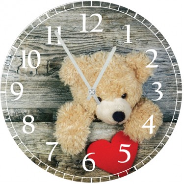 Настенные часы SvS 3001207 Kids Мишка с сердечком