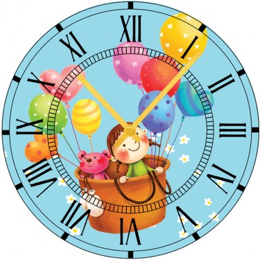 Настенные часы SvS 3001215 Kids Девочка на воздушных шариках