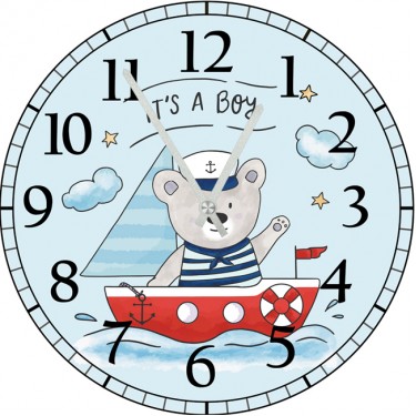 Настенные часы SvS 3001225 Kids Мишка-моряк