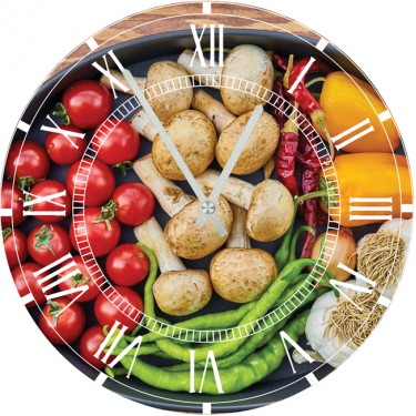 Настенные часы SvS 3001293 Kitchen Овощное ассорти