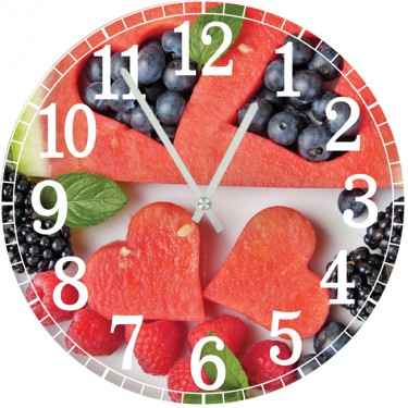 Настенные часы SvS 3001310 Kitchen Сердечки и фруктовое ассорти