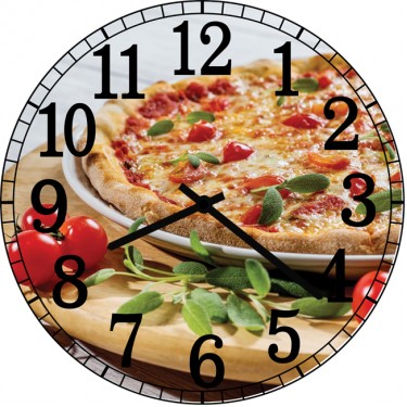 Настенные часы SvS 3001325 Kitchen Пицца и помидоры