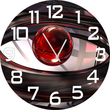 Настенные часы SvS 3001631 Красная сфера