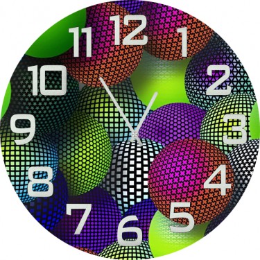 Настенные часы SvS 3001639 Разноцветные сферы