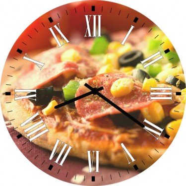 Настенные часы SvS 3001727 Kitchen Пицца салями