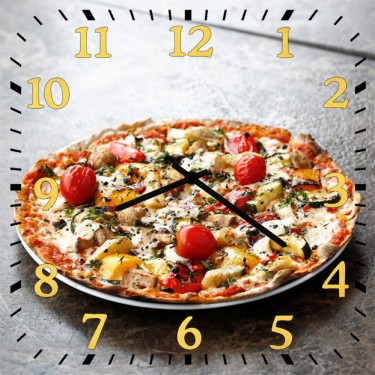 Настенные часы SvS 3001730 Kitchen Пицца с помидорами