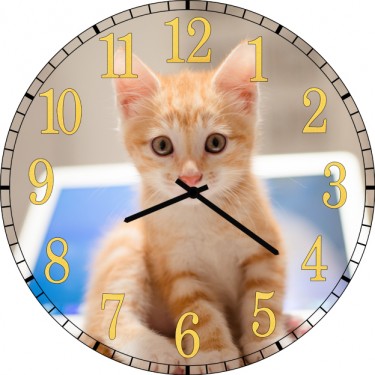 Настенные часы SvS 3002034 Рыжий котенок