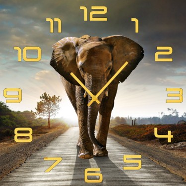 Настенные часы SvS 3002043 Слон на дороге