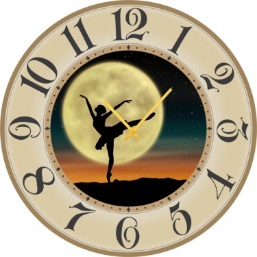 Настенные часы SvS 3002153 Девушка танцующая при луне