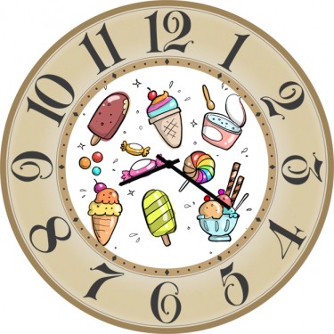 Настенные часы SvS 3002159 Kitchen Рисунки мороженных