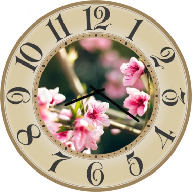 Настенные часы SvS 3002242 Розовые цветы