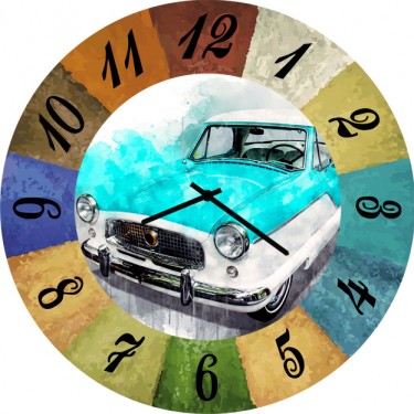 Настенные часы SvS 3002273 Ретро-авто в краске