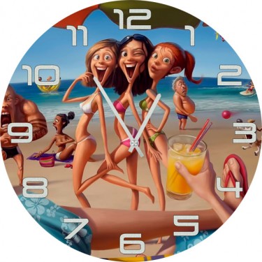 Настенные часы SvS 3002511 Карикатуры на пляже
