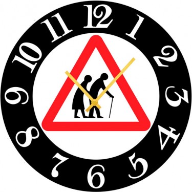 Настенные часы SvS 3002529 Дорожный знак пожилые люди