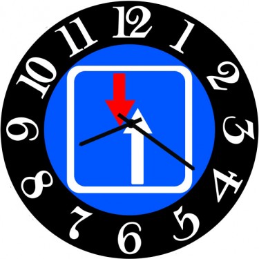 Настенные часы SvS 3002531 Дорожный знак Встречное движение