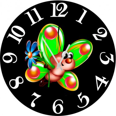 Настенные часы SvS 3002654 Насекомое с цветком