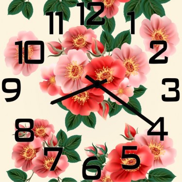 Настенные часы SvS 3002774 Красивые цветы