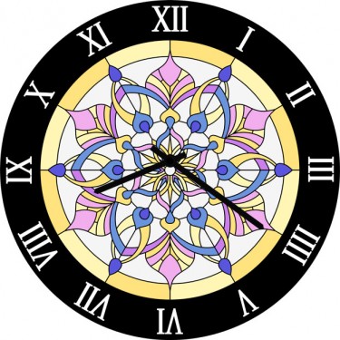 Настенные часы SvS 3002817 Витражный узор