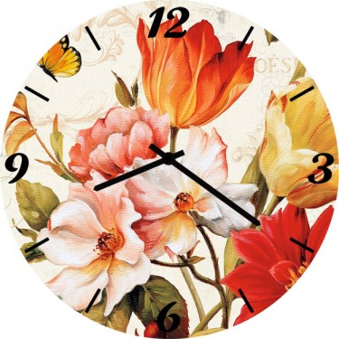 Настенные часы SvS 3002846 Цветы и бабочки